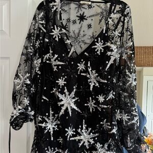 For Love and Lemons Stardust Mini Dress Large